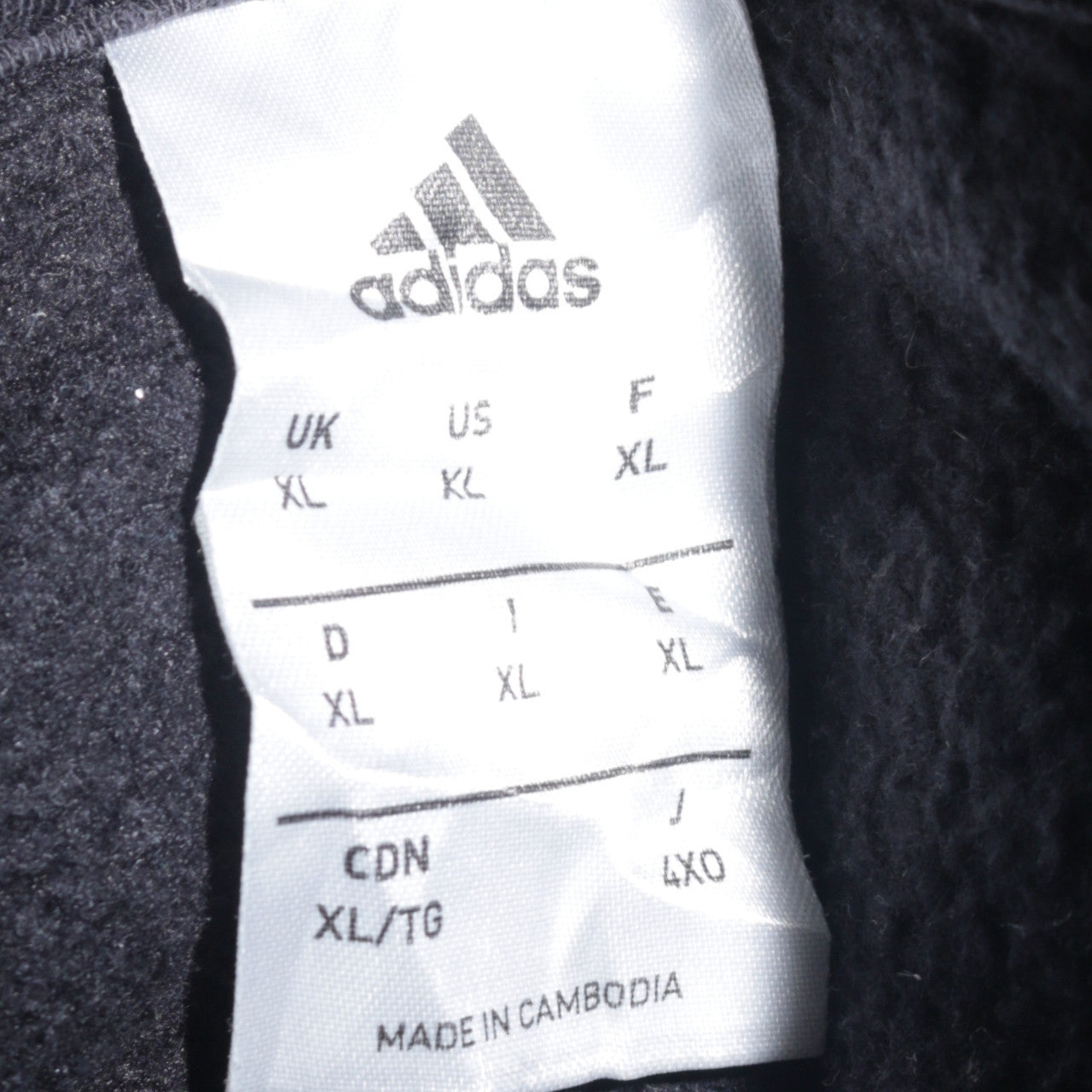 Adidas Men's Black XL Pullover Hoodie with Logo Detail
