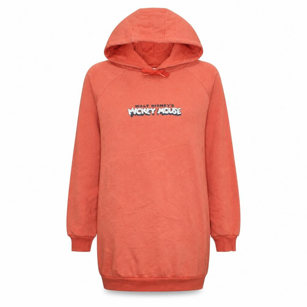 Disney Women's Orange Mickey Mouse Pullover Hoodie Size M