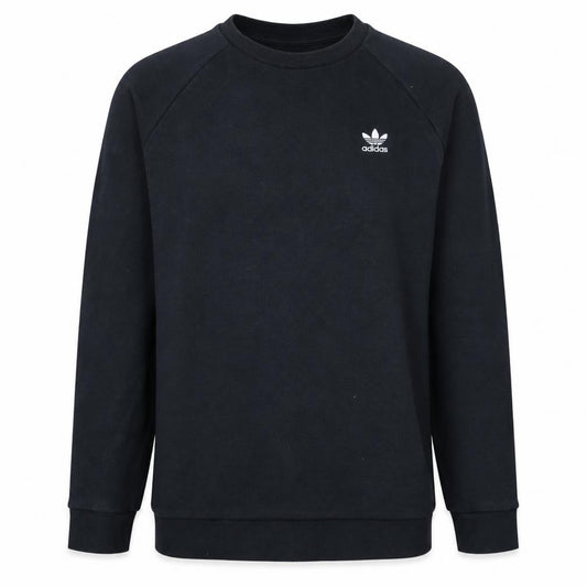 Adidas Mens Black Crew Neck Pullover Sweatshirt Size M