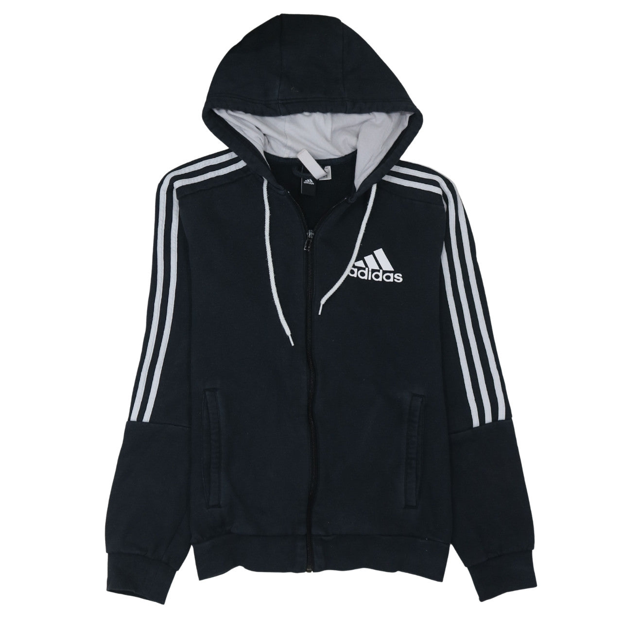 Adidas Mens Black Full Zip Hoodie M Classic Sportswear