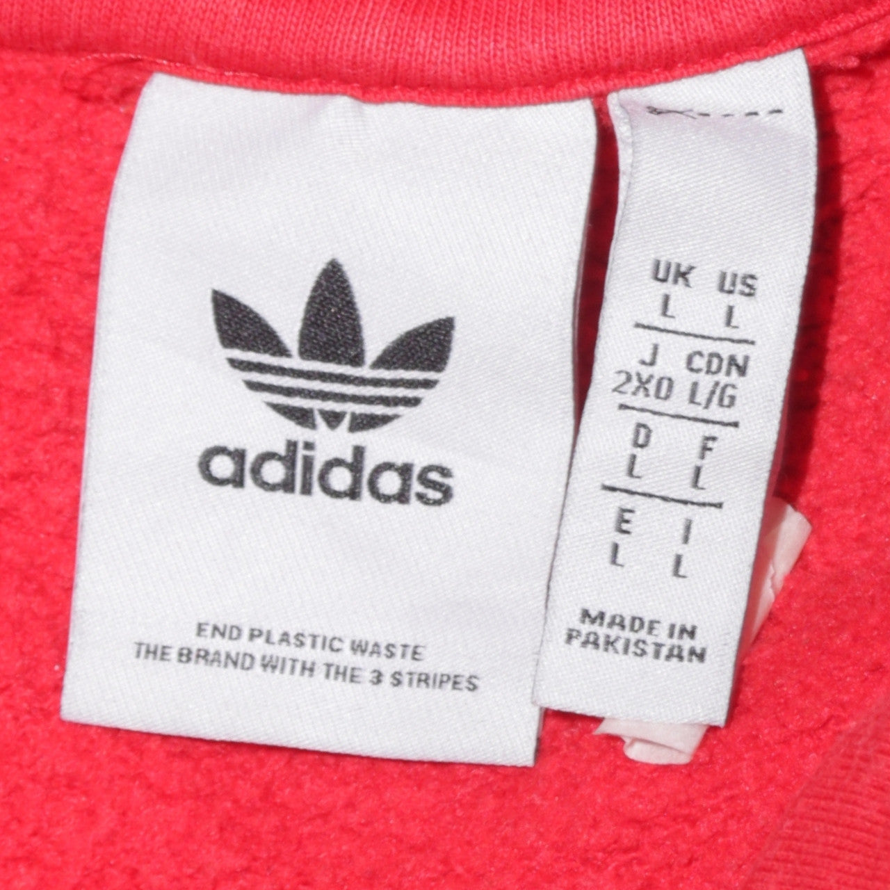 Adidas Men's Red Pullover Hoodie Size L Regular Fit Sports Sweatshirt