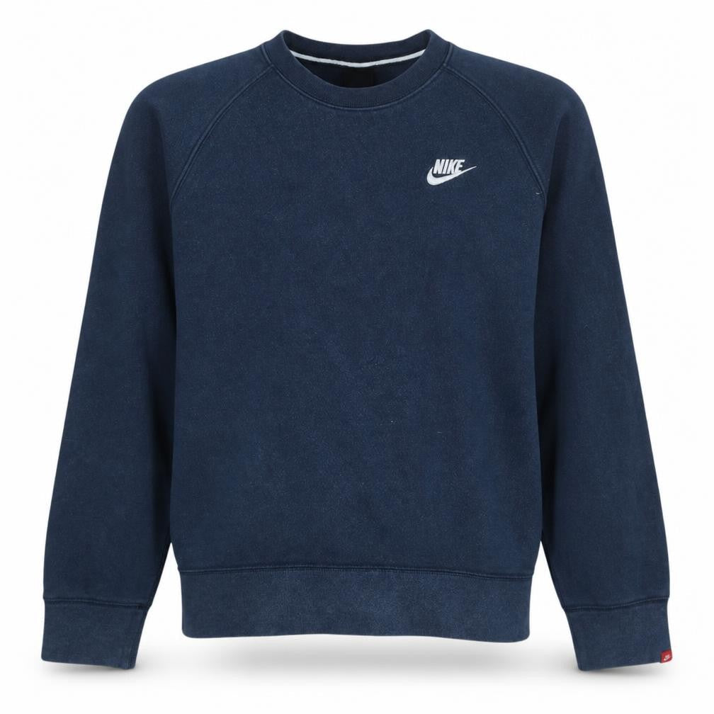 Nike Men's Blue Small Pullover Sweatshirt Crew Neck Fleece Regular Fit