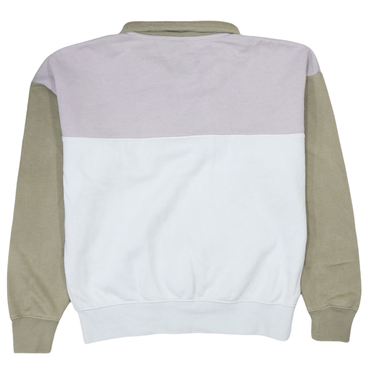 Nike Women's Grey Beige Colourblock 1/4 Zip Sweatshirt XS