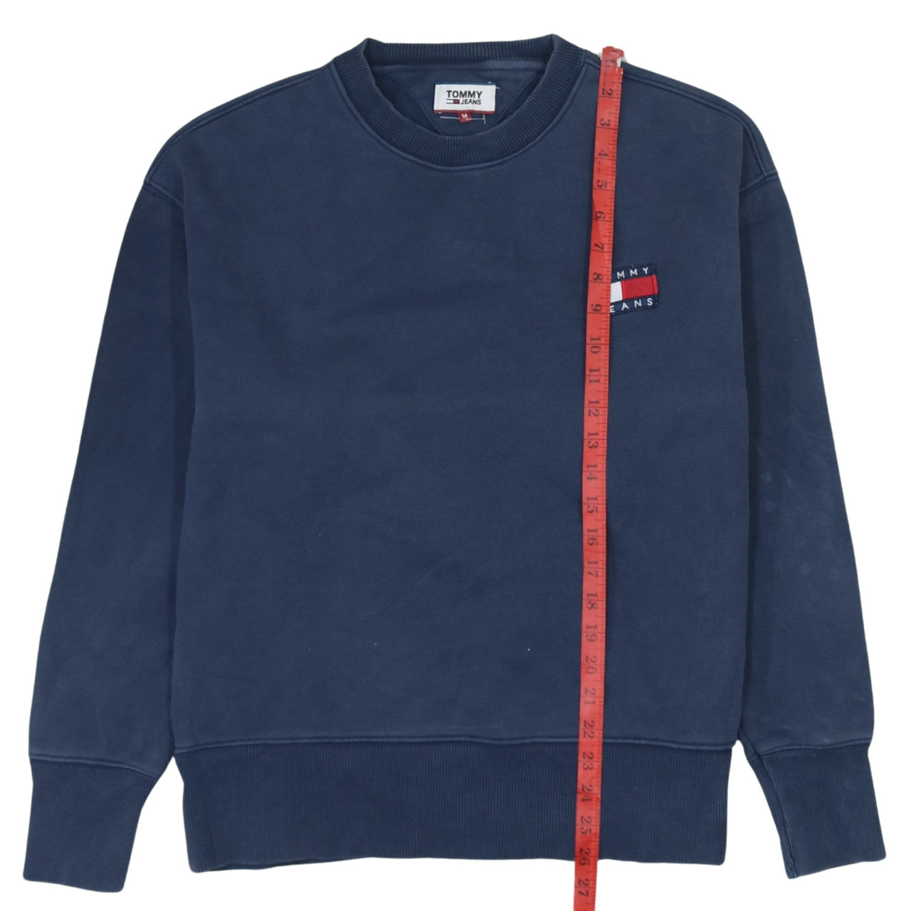 Tommy Jeans Men's Blue Cotton Crew Neck Sweatshirt M