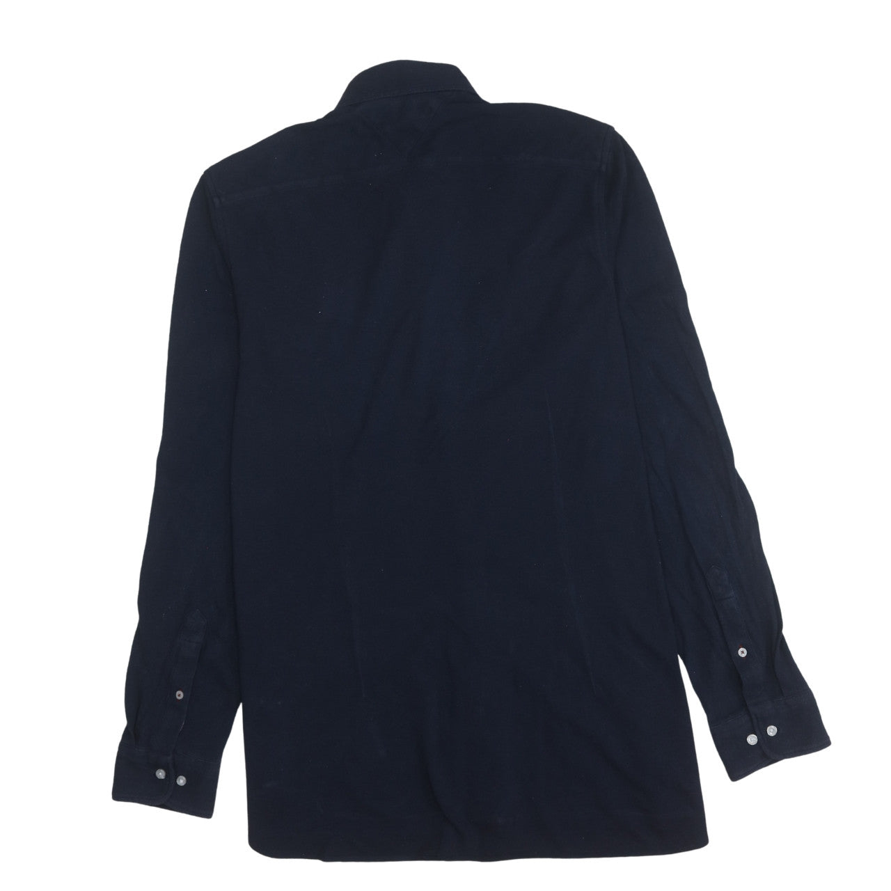 Tommy Hilfiger Men's Blue Slim Fit Knitted Cotton Long Sleeve Shirt XL