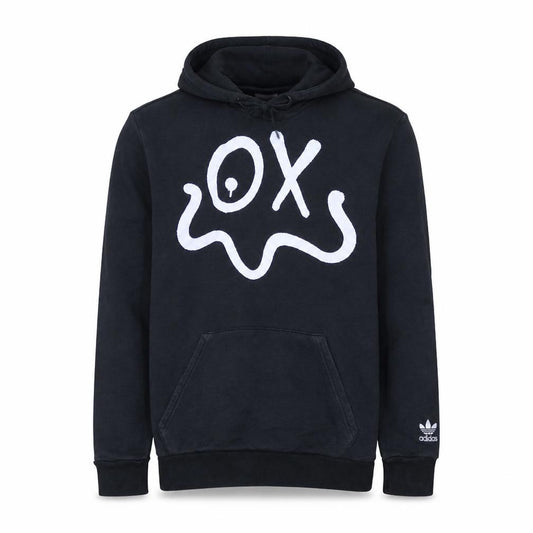 Adidas Men's Black Pullover Hoodie Small Graphic Logo Sweatshirt