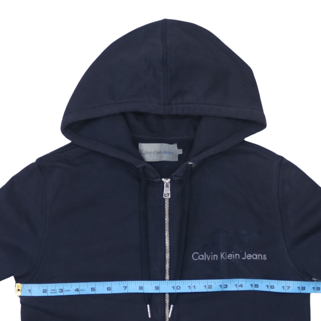Calvin Klein Jeans Men's Blue Full Zip Hoodie Size S