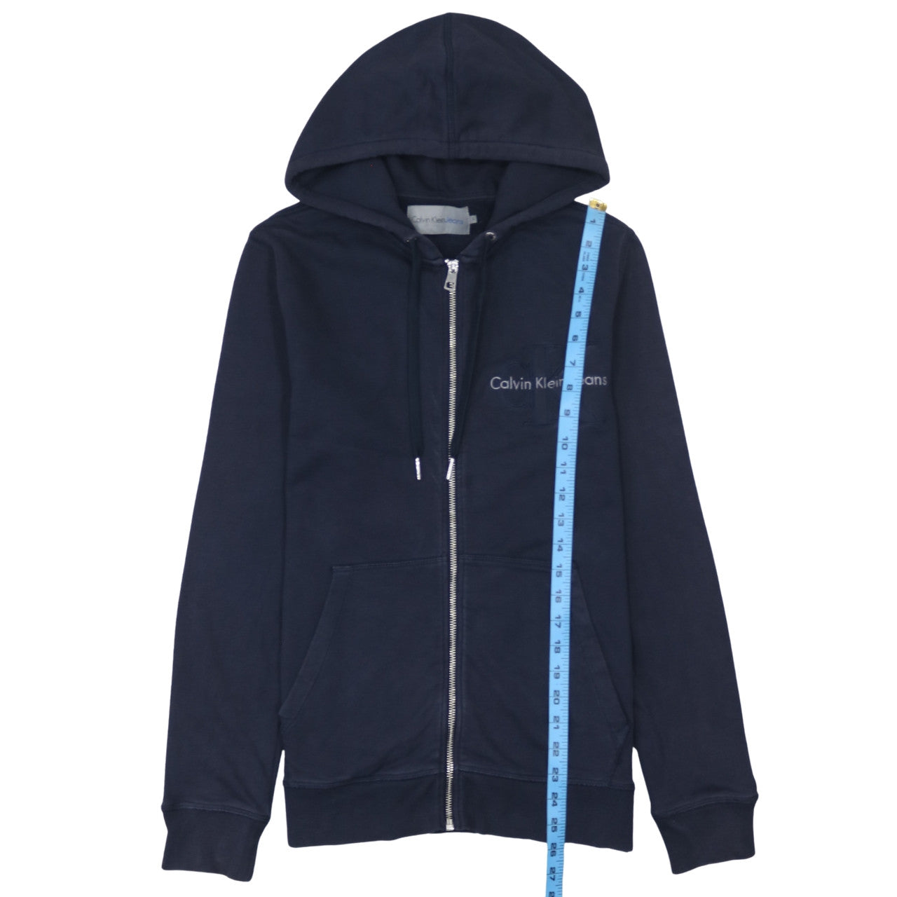 Calvin Klein Jeans Men's Blue Full Zip Hoodie Size S