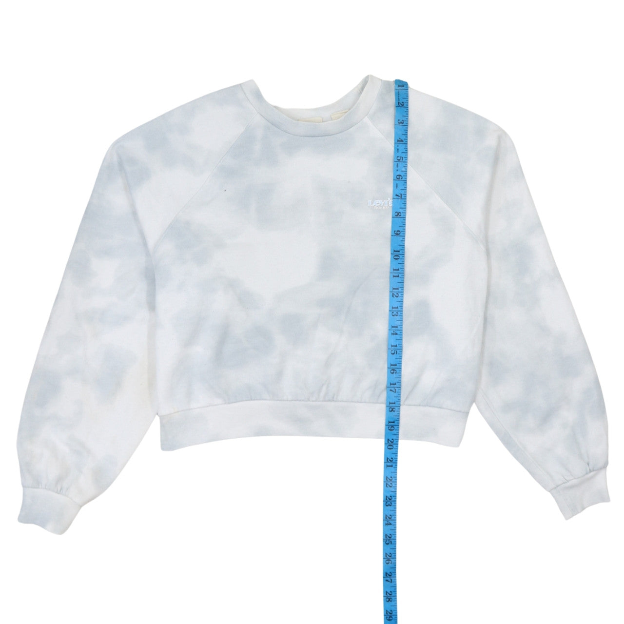 Levi’s Womens Blue Tie Dye Pullover Sweatshirt Size S Crew Neck