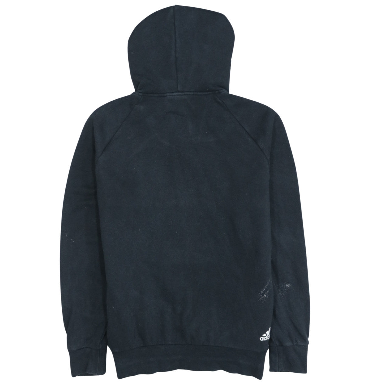 Adidas Women's Black Pullover Hoodie L Logo Print Cotton Blend