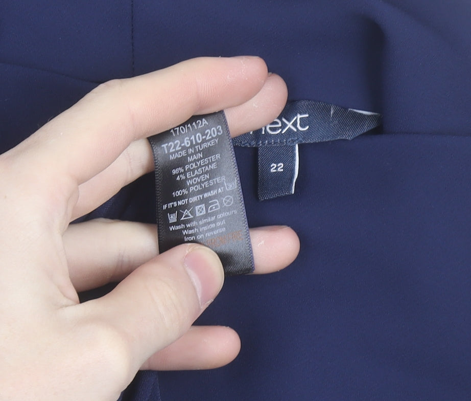 Next Women Blue Size 22 Sheath Knee Length Dress