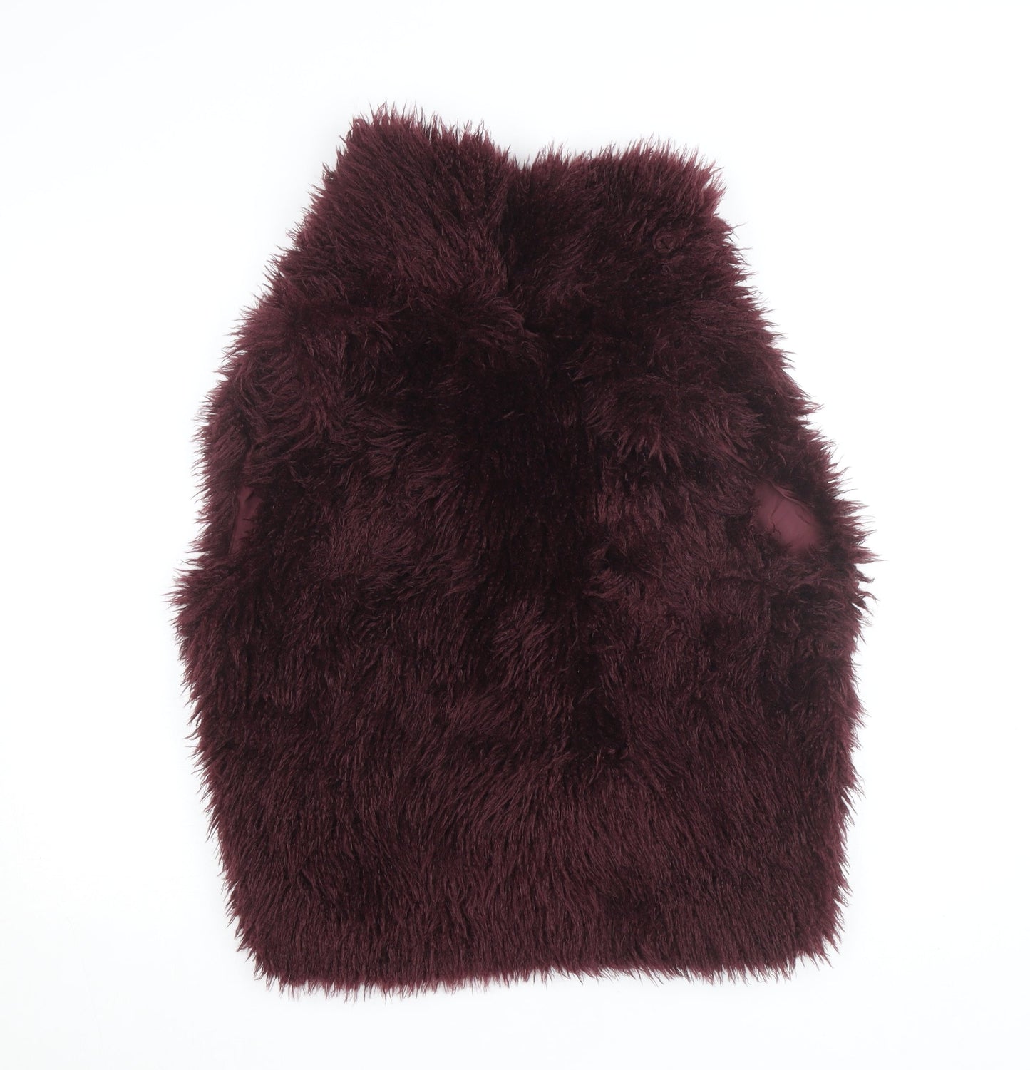Next Women’s Brown Faux Fur Waistcoat Size M Lined Sleeveless Open Gilet