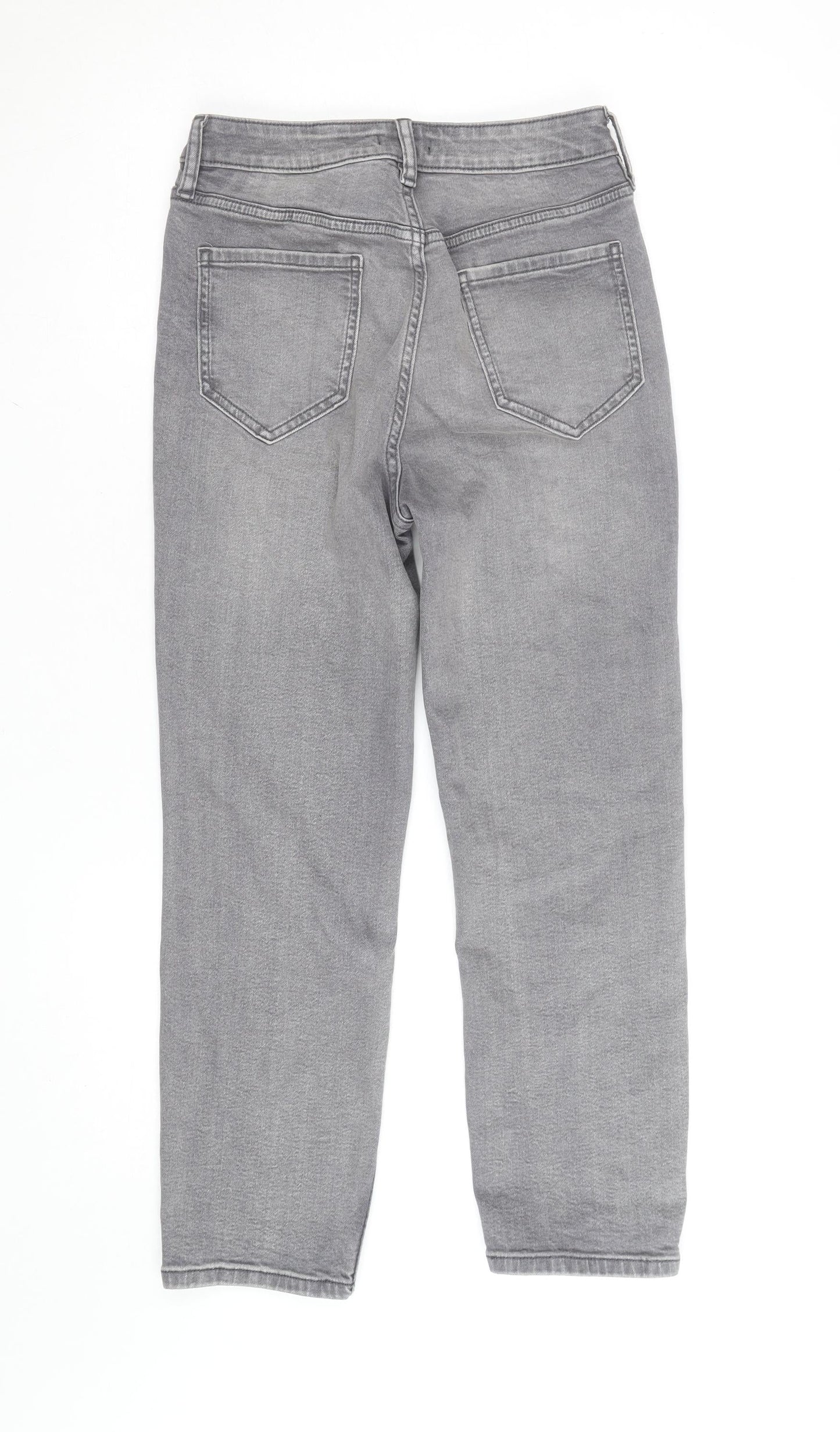 F&F Women’s Grey Straight Leg Mid Rise Jeans Size S