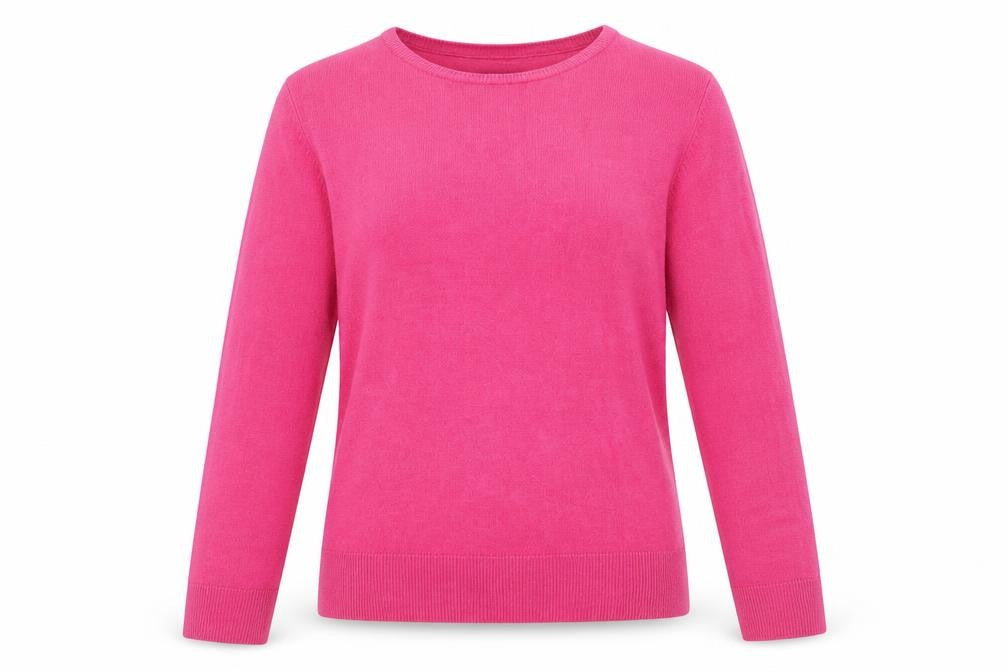 Rowen Avenue Womens Pink Acrylic Crew Neck Pullover Jumper Size M