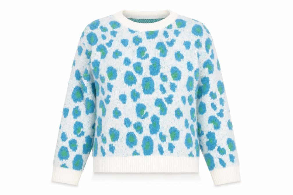 Savida Women's Multicoloured Leopard Knit Jumper Size 16