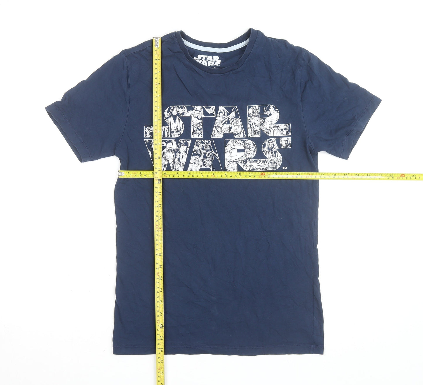 Star Wars Men’s Blue Cotton Graphic T-Shirt Small