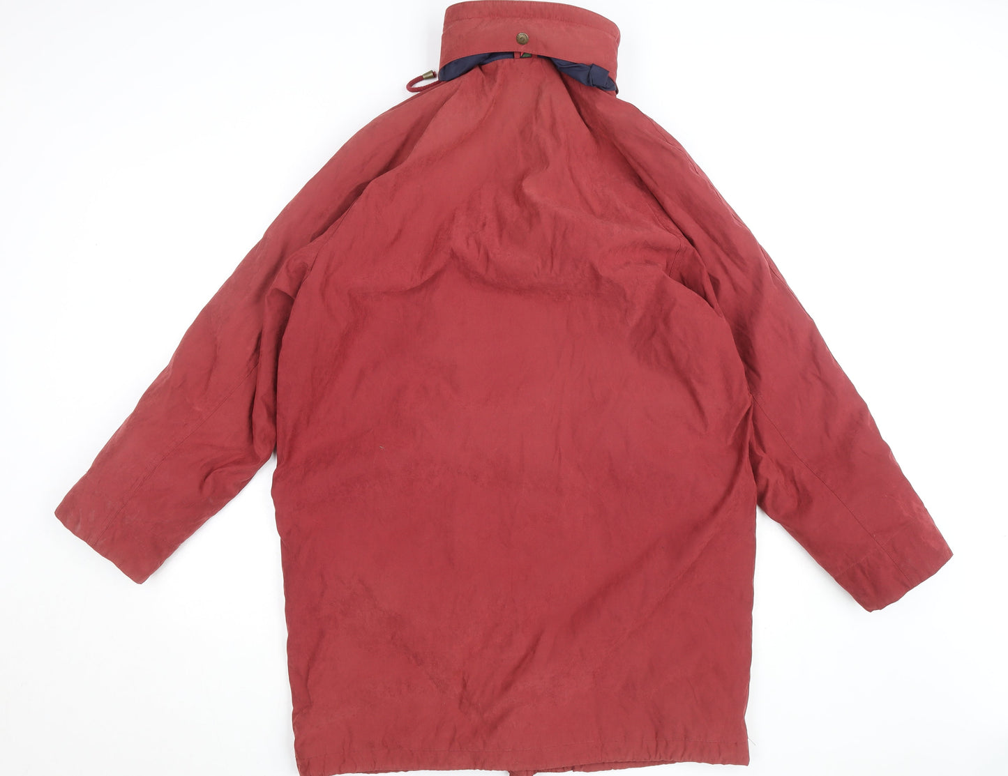Red/Green Mens Red Toggle Overcoat L Polyester Blend Lined Jacket