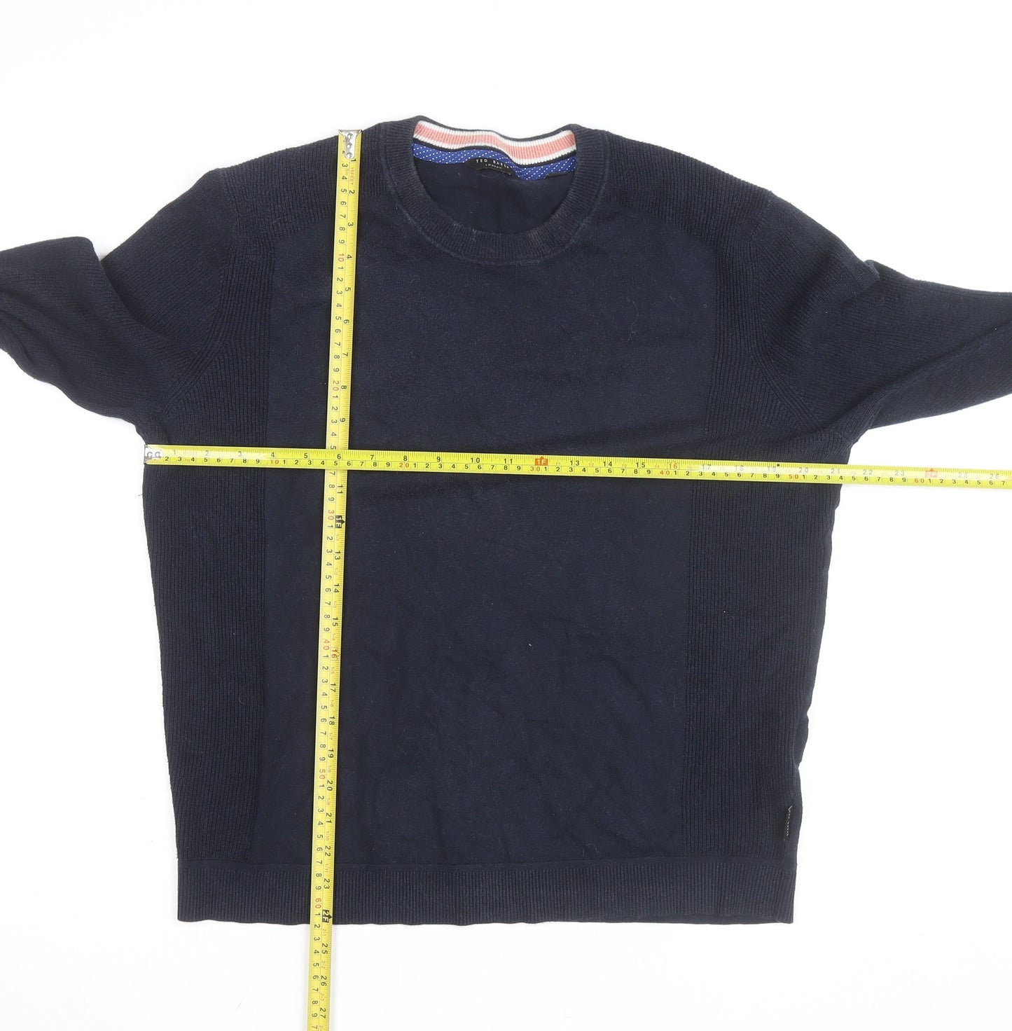 Ted Baker Men's Blue Cotton Crew Neck Pullover Jumper M