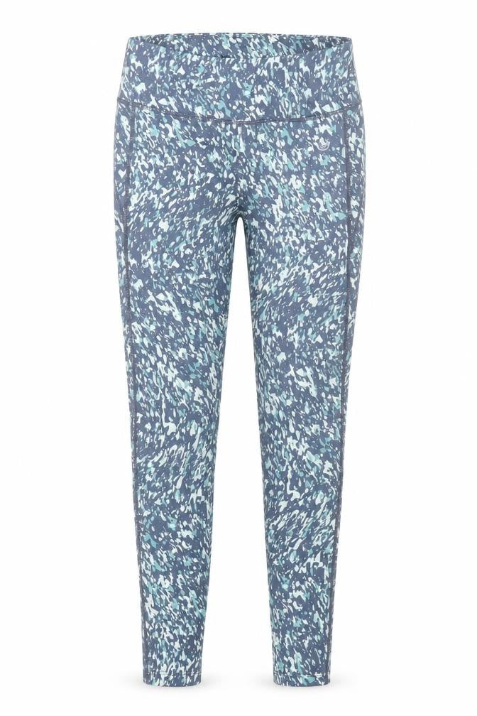 Dunnes Stores Womens Blue Patterned Ankle Leggings Size 10
