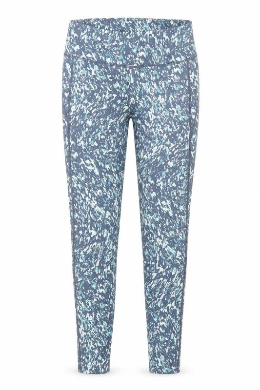 Dunnes Womens Blue Patterned Ankle Leggings Size 10