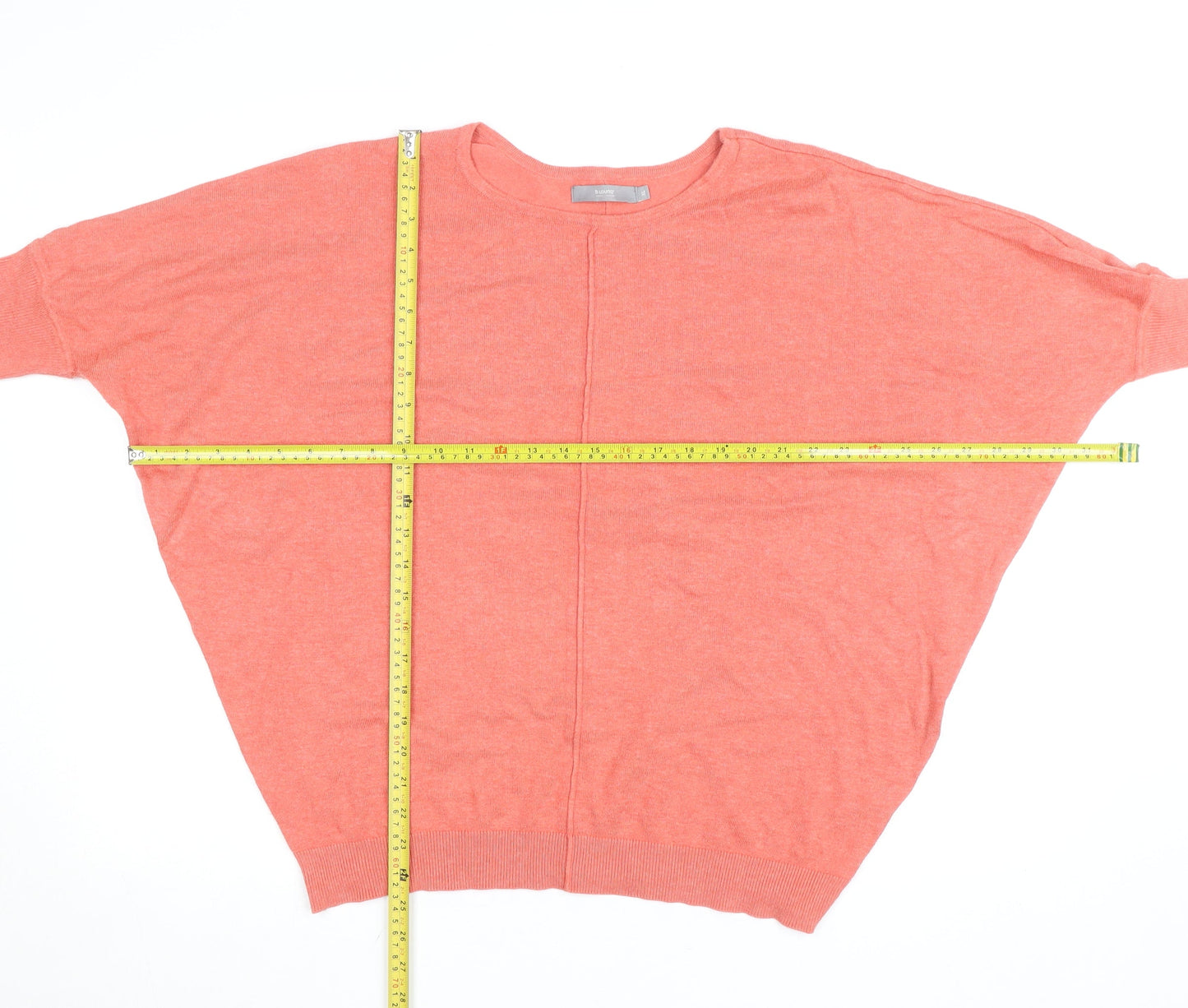 b.young Women’s Pink Knit Relaxed Dolman 3/4 Sleeve Blouse XL