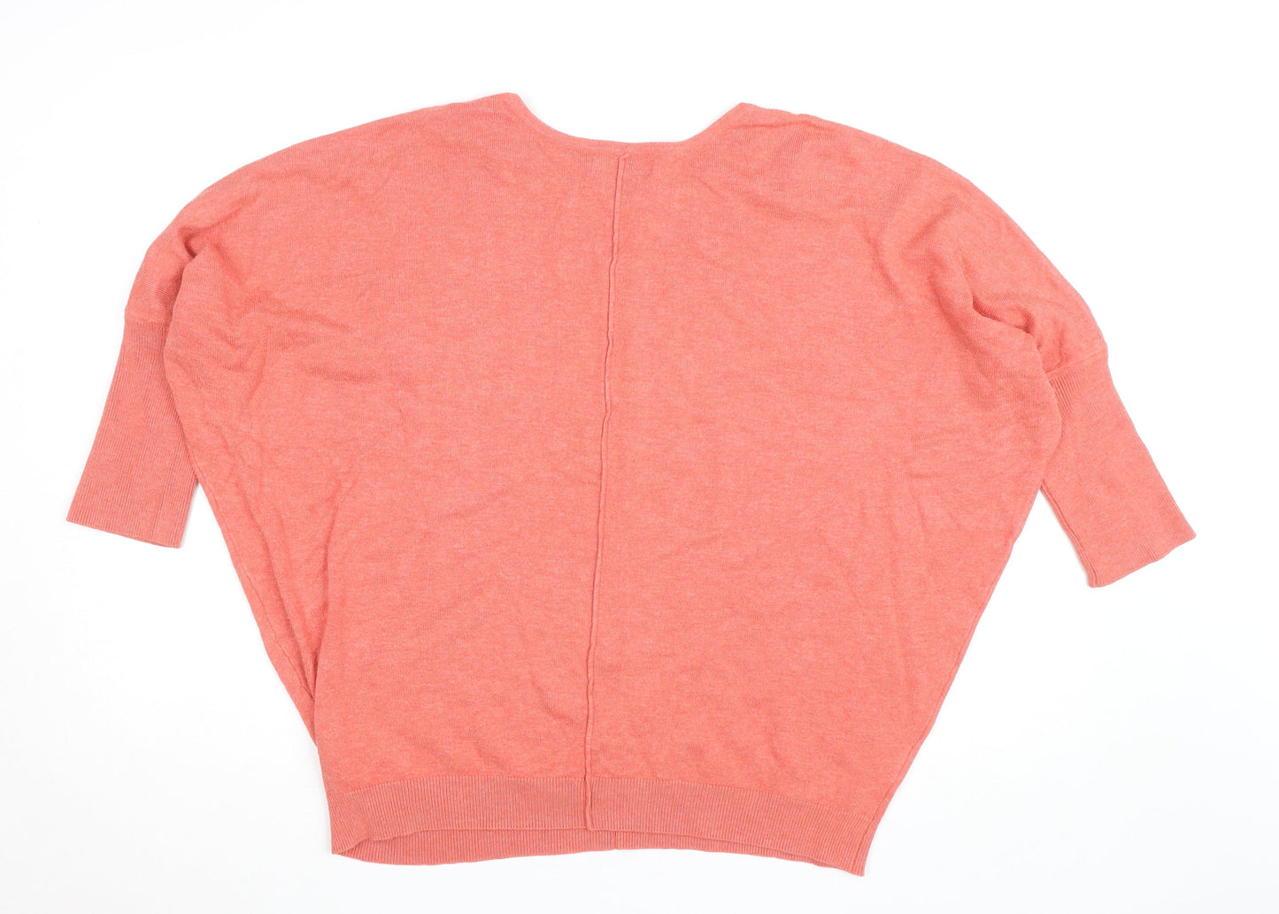 b.young Women’s Pink Knit Relaxed Dolman 3/4 Sleeve Blouse XL