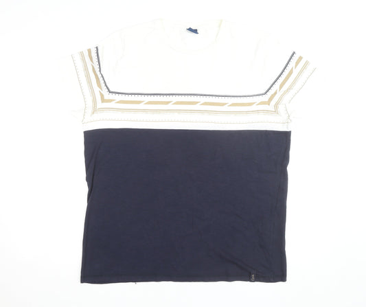 Springfield Men's Multicoloured Cotton Crew Neck T-Shirt Size L