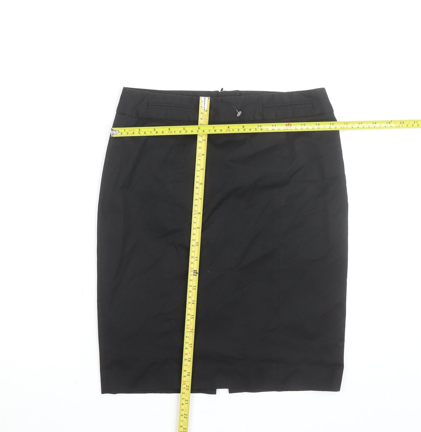 Warehouse Women’s Black Size 10 Knee Length Pencil Skirt
