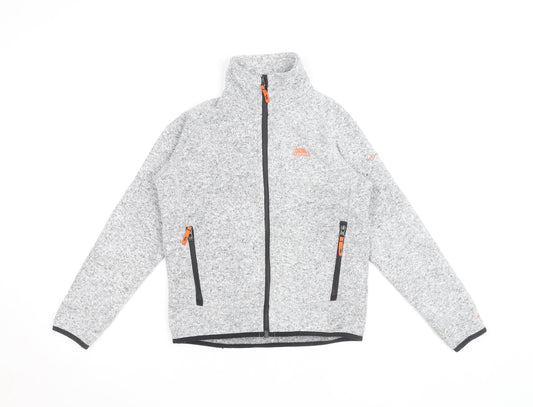 Trespass Boys Grey Full Zip Fleece Jacket Size 9-10 Years Outdoor