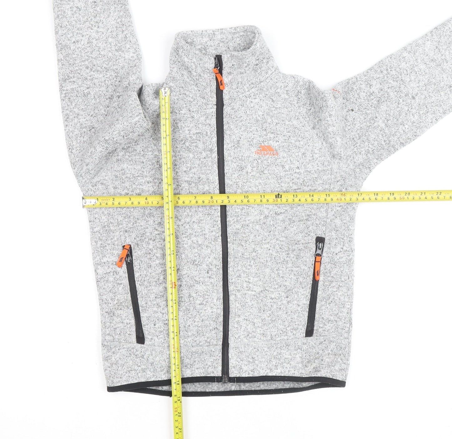 Trespass Boys Grey Full Zip Fleece Jacket Size 9-10 Years Outdoor