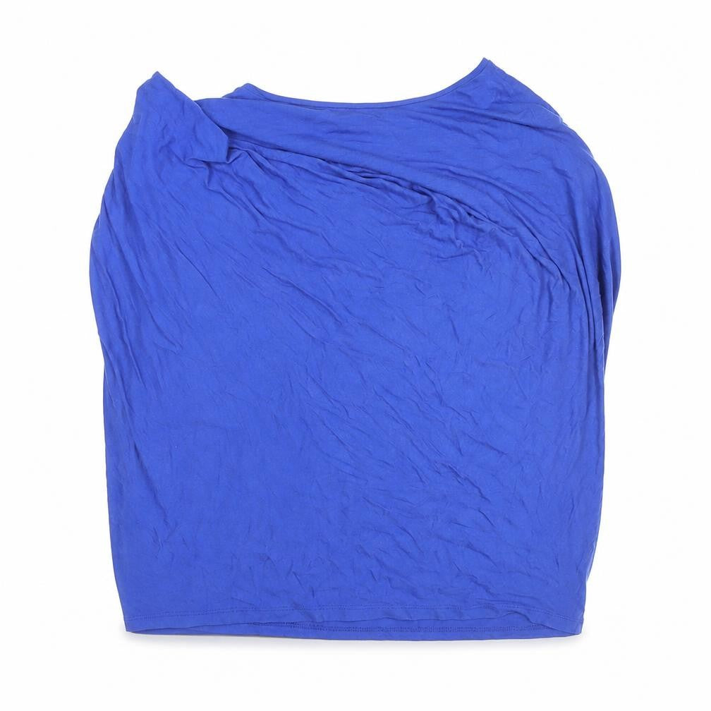 Gallery Women's Blue Sleeveless Jersey T-Shirt Size M