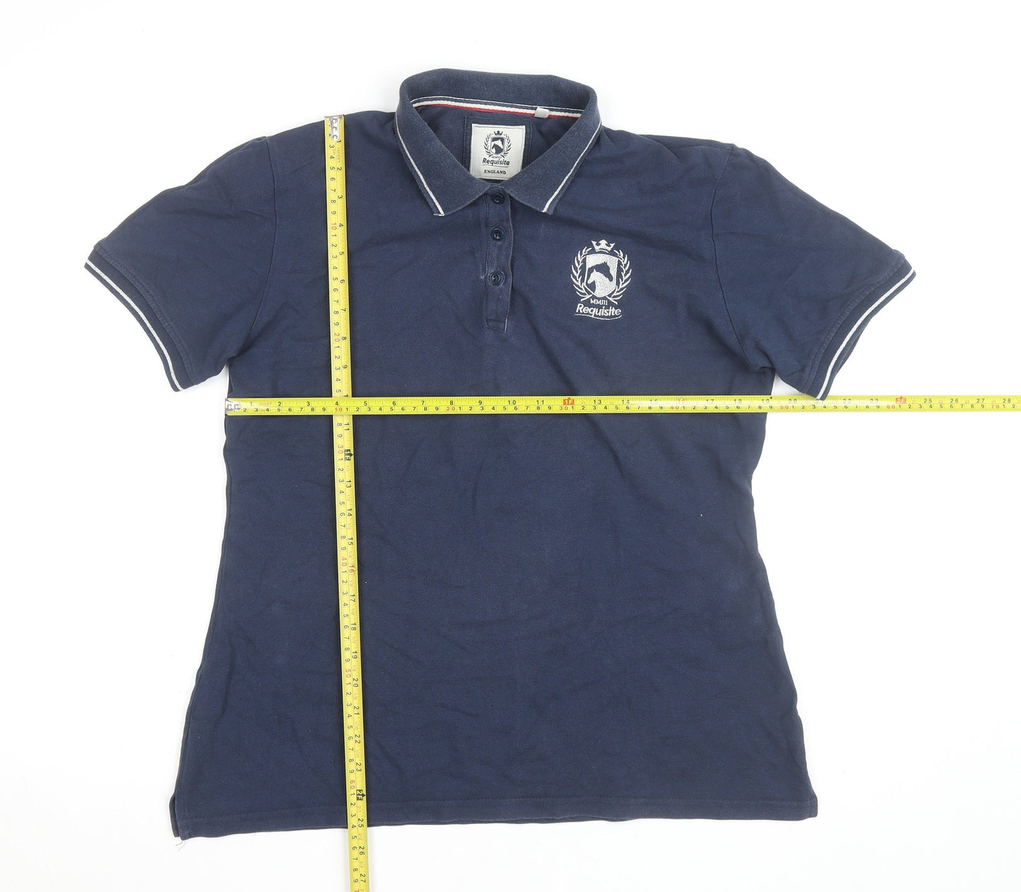 Requisite Men's Blue Cotton Equestrian Polo Shirt XL