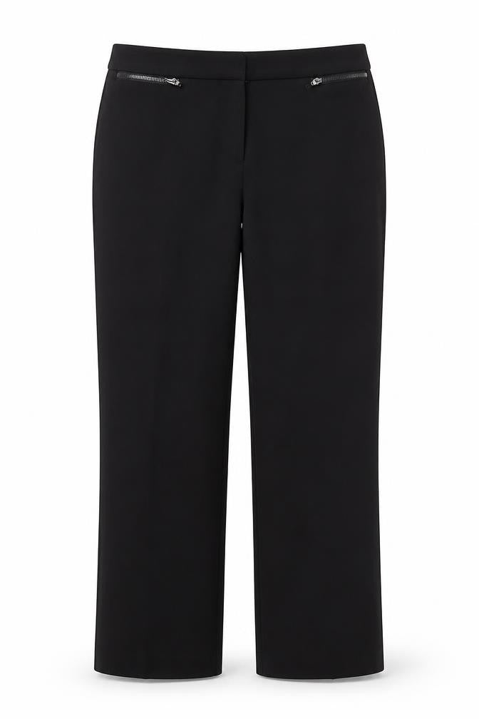 Marks & Spencer Women Black Size 14 Dress Pants Stretch Straight Trousers