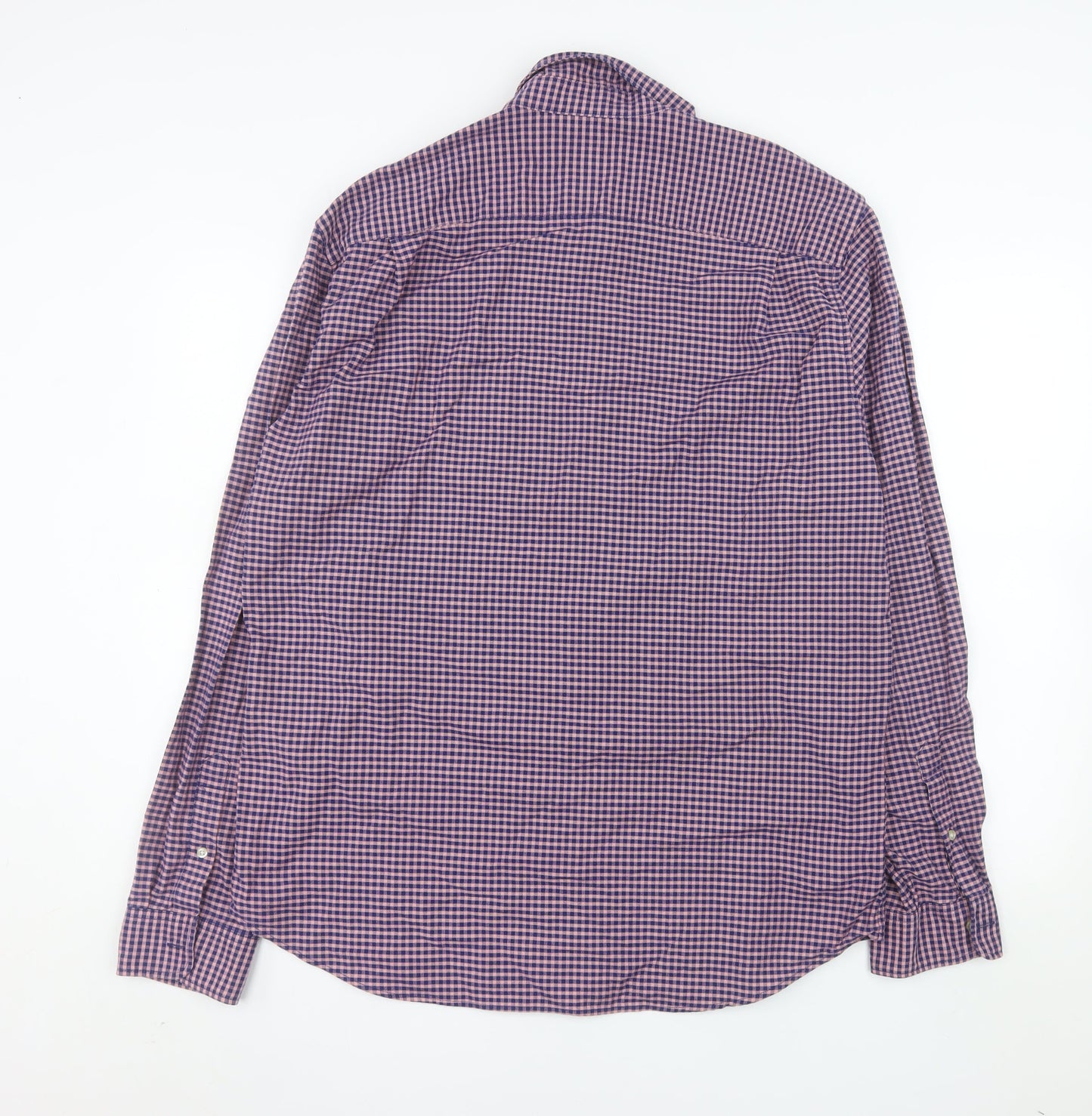GAP Men’s Multicoloured Check Long Sleeve Button-Down Shirt L