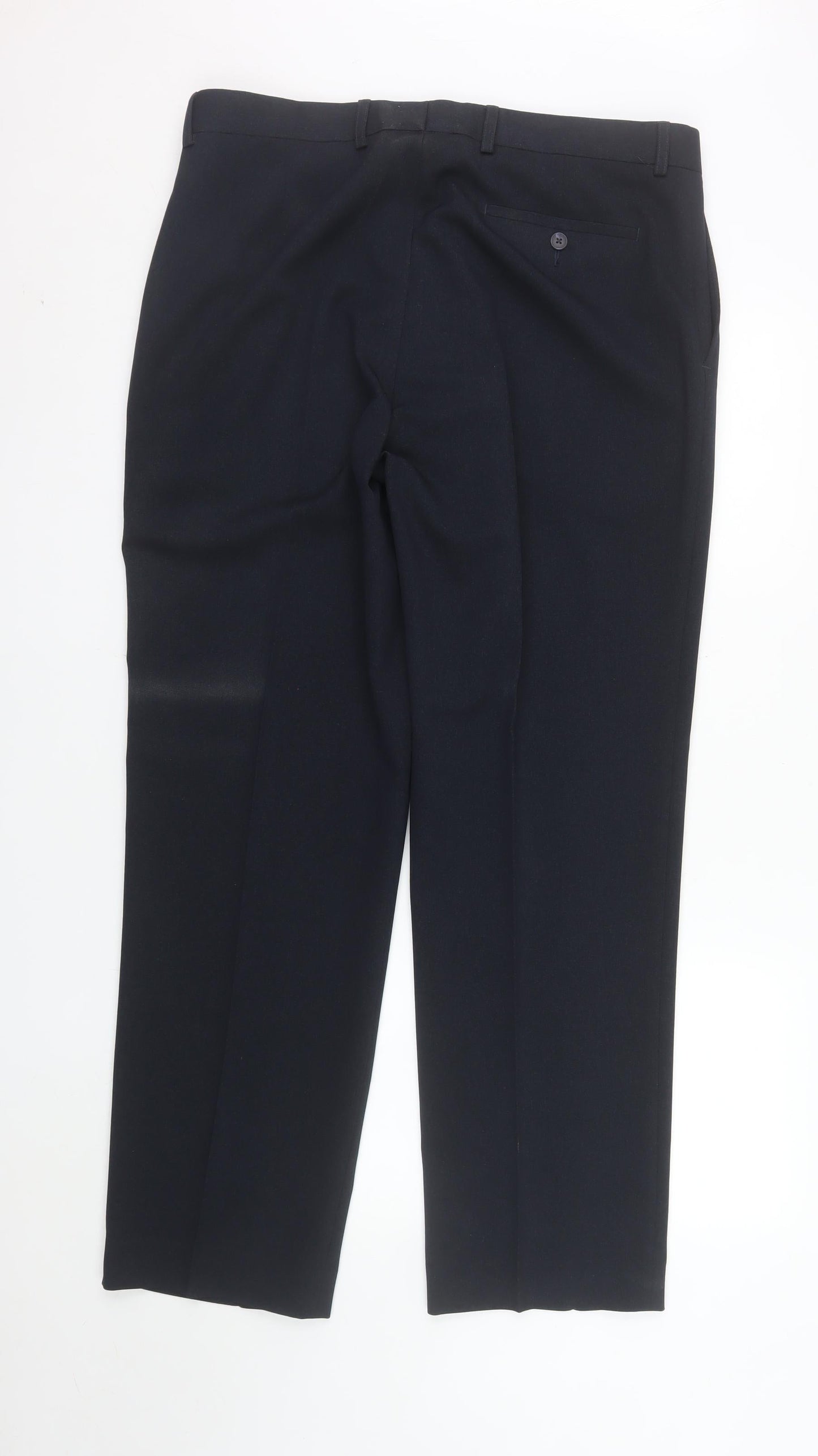Greenwoods Men's Black Regular Fit Dress Trousers 36in Waist