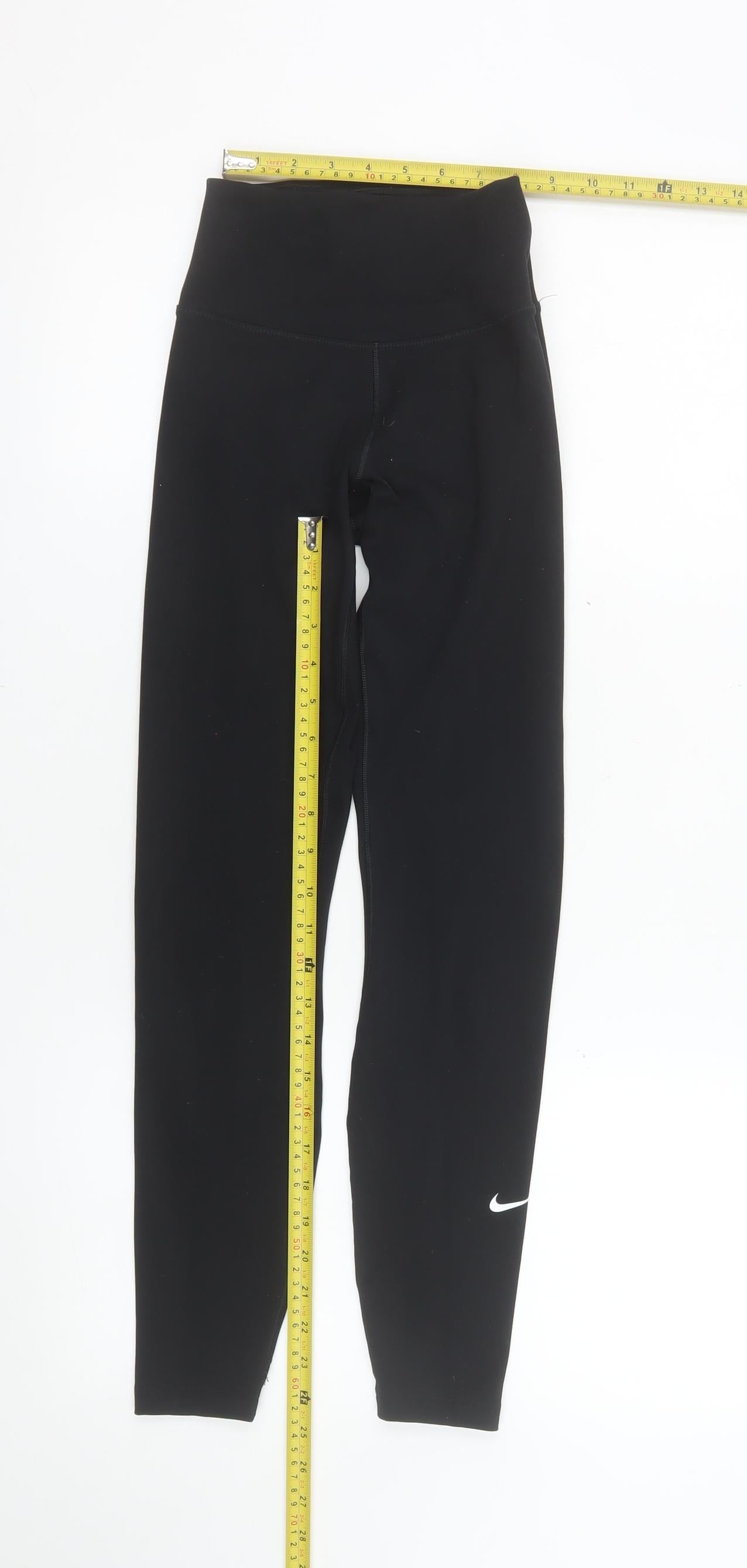 Nike Womens Black XS Dri-FIT Leggings Slim Fit Athleisure Activewear