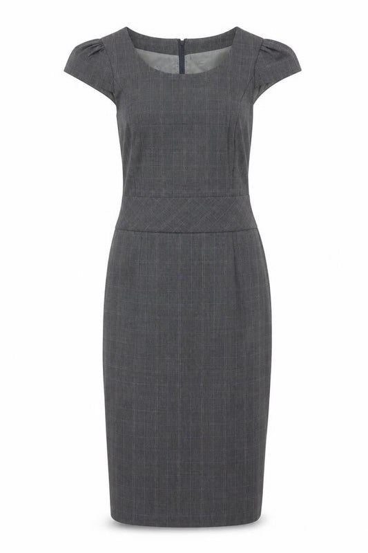 New Look Women’s Grey Check Sheath Work Dress Size 10