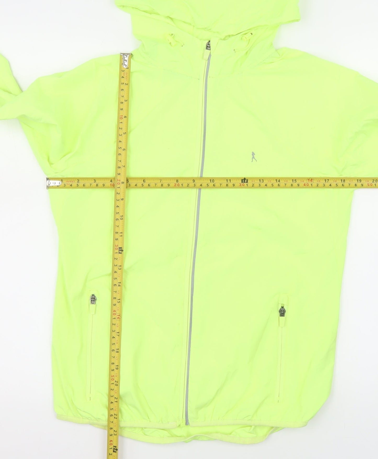 Atmosphere Women’s Yellow Hooded Windbreaker Jacket Size 10