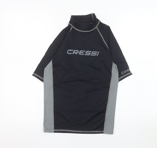Cressi Men's Black & Grey XS Rash Guard UV 50+ Swim Top