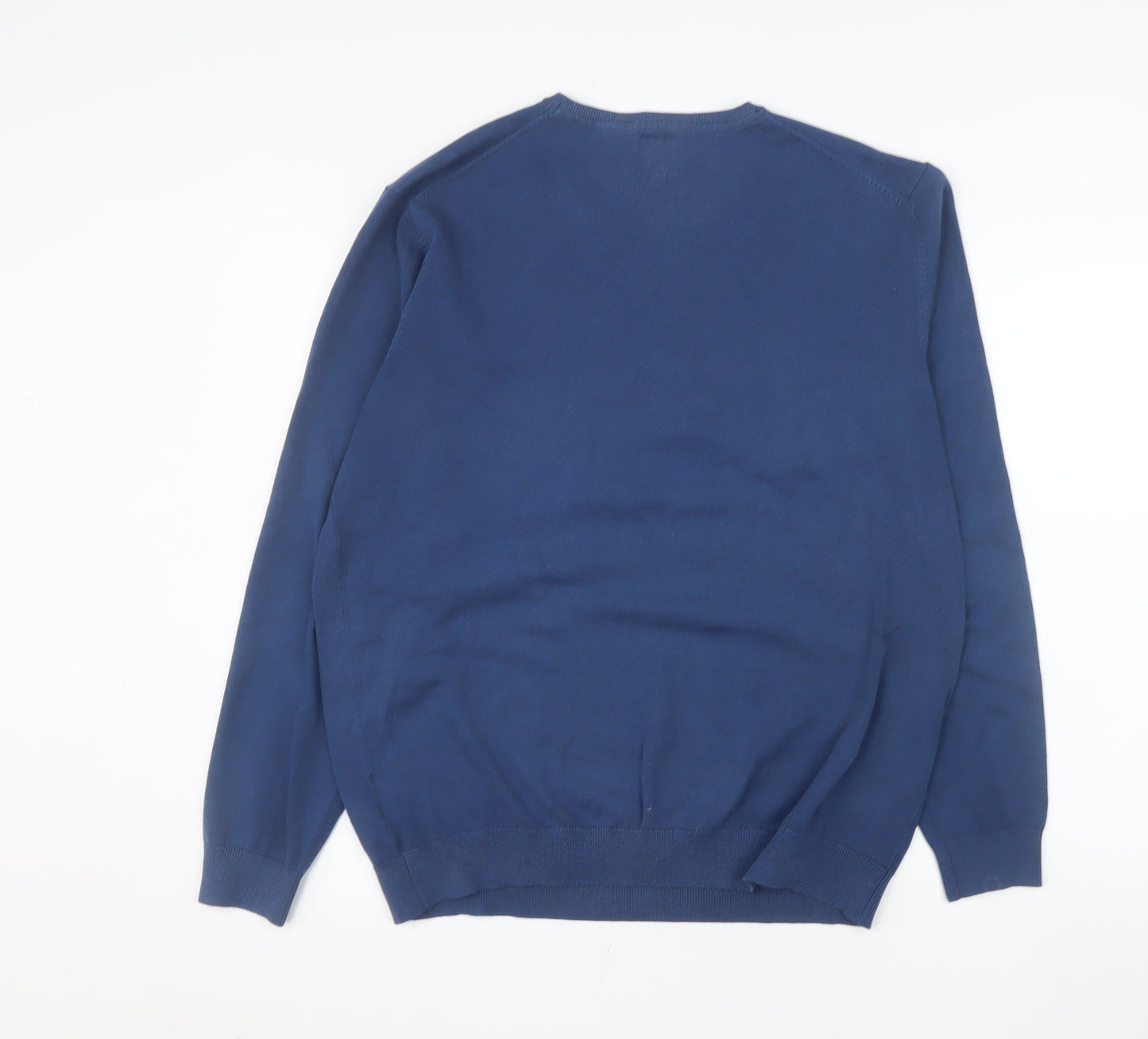 Jack & Jones Men's Blue V-Neck Pullover Jumper XL