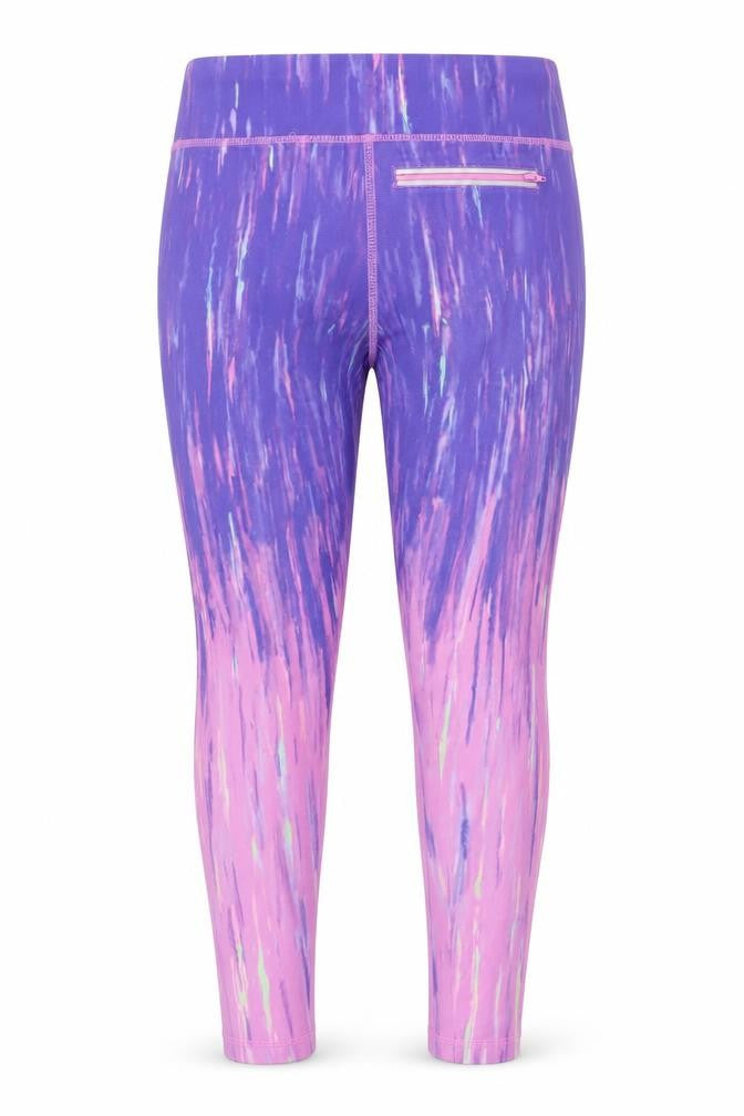 Dunnes Stores Girls Purple Pink Ankle Leggings 10-11 Years Stretch Polyester Blend