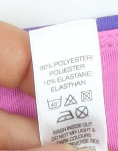 Dunnes Stores Girls Purple Pink Ankle Leggings 10-11 Years Stretch Polyester Blend