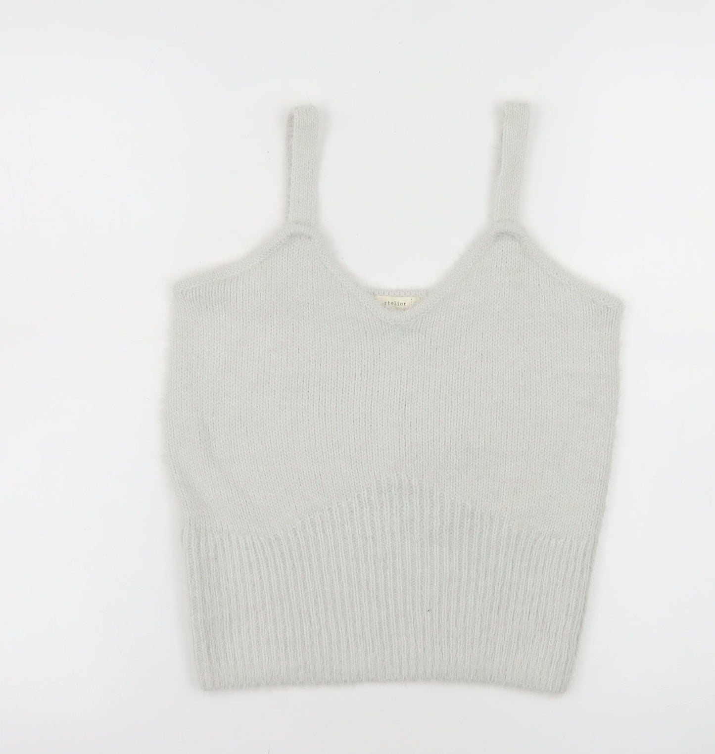 Nicole Miller Women's Grey Knit Camisole Tank Top Size S