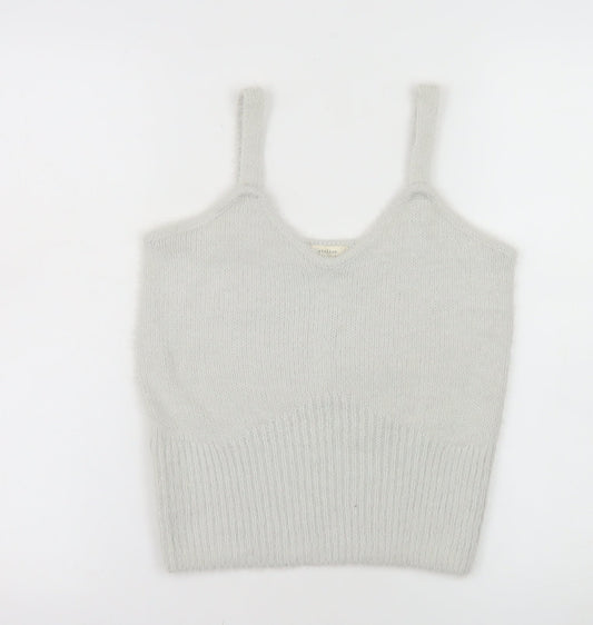 Nicole Miller Women's Grey Knit Camisole Tank Top Size S