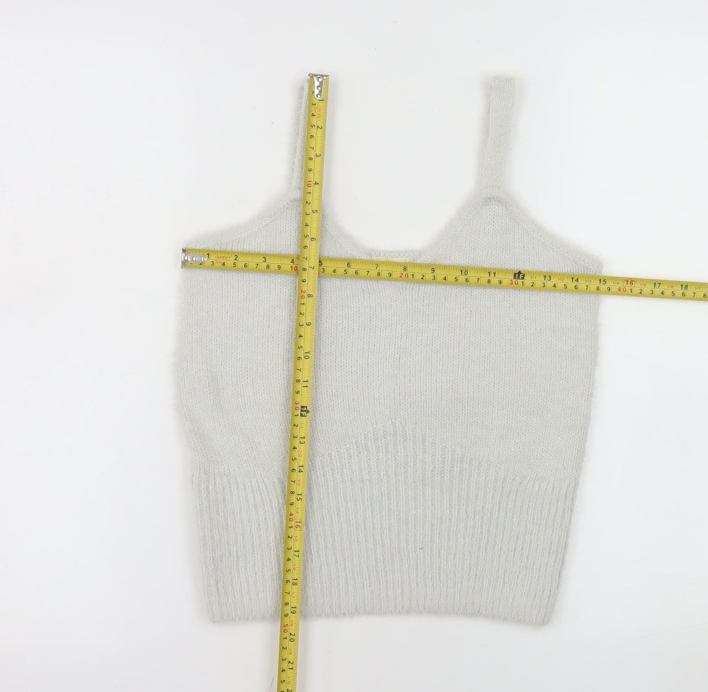Nicole Miller Women's Grey Knit Camisole Tank Top Size S