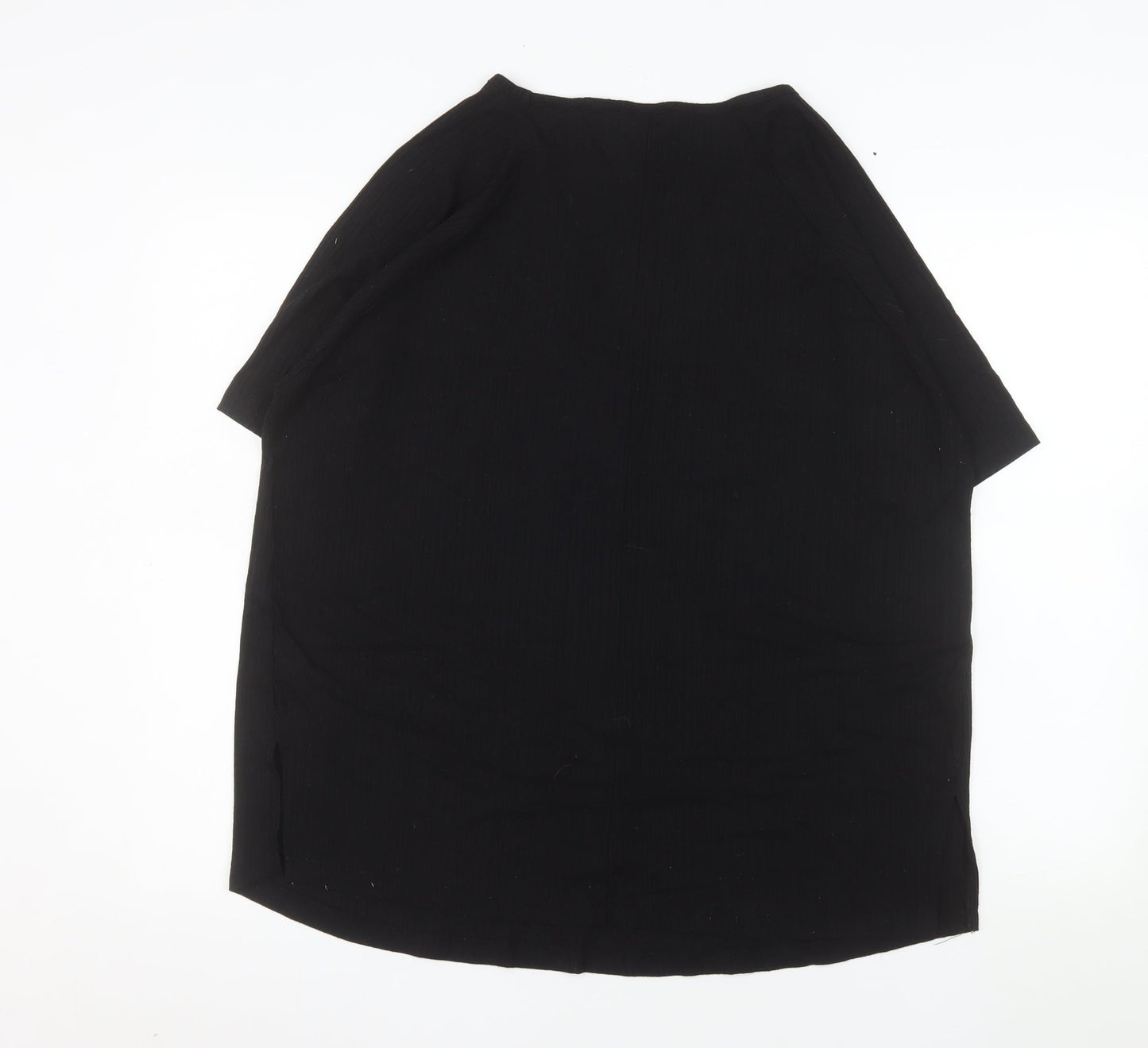 ASOS Women’s Black Cotton V-Neck Short Sleeve Tall Blouse UK 10