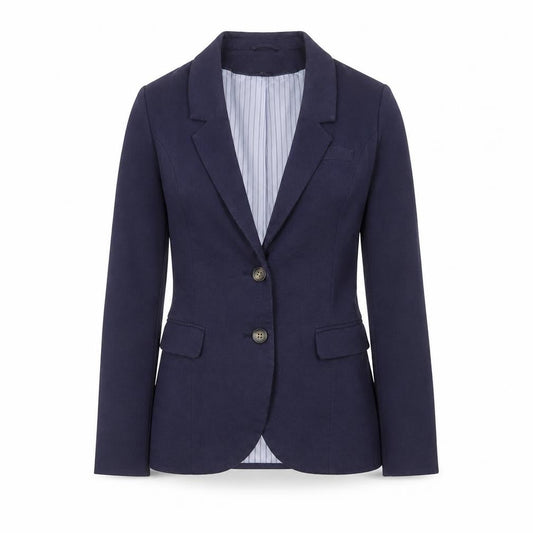 H&M Women's Blue Slim Fit Two-Button Blazer Size 6