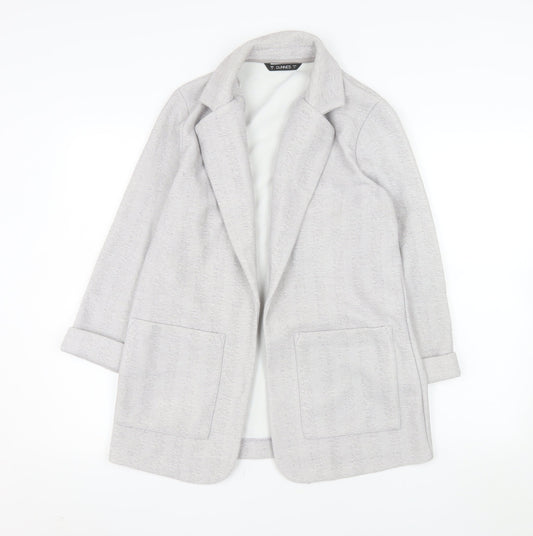 Dunnes Stores Women’s Grey Coatigan Small Mid-Length Knit Jacket