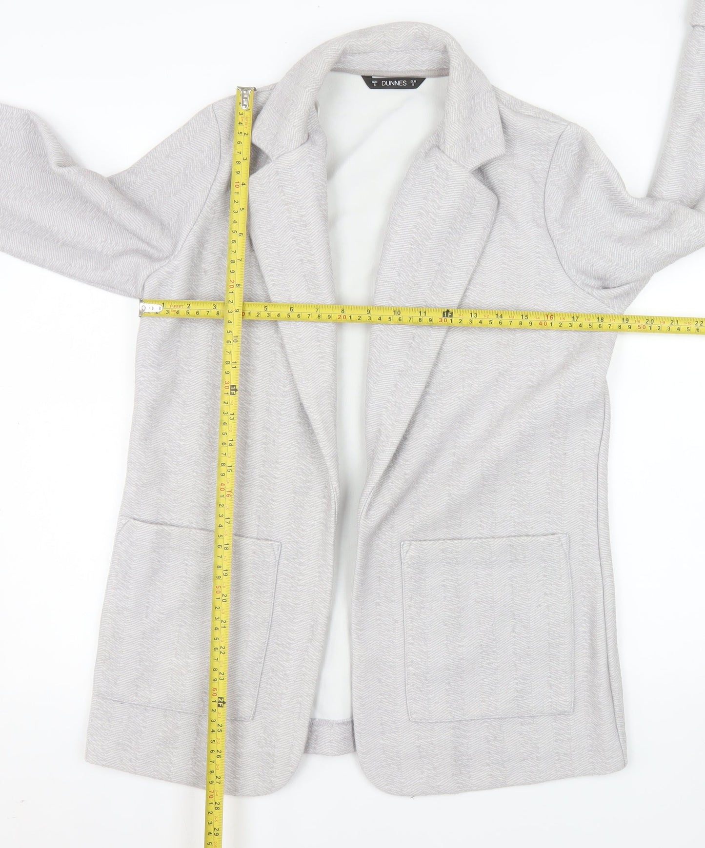 Dunnes Stores Women’s Grey Coatigan Small Mid-Length Knit Jacket