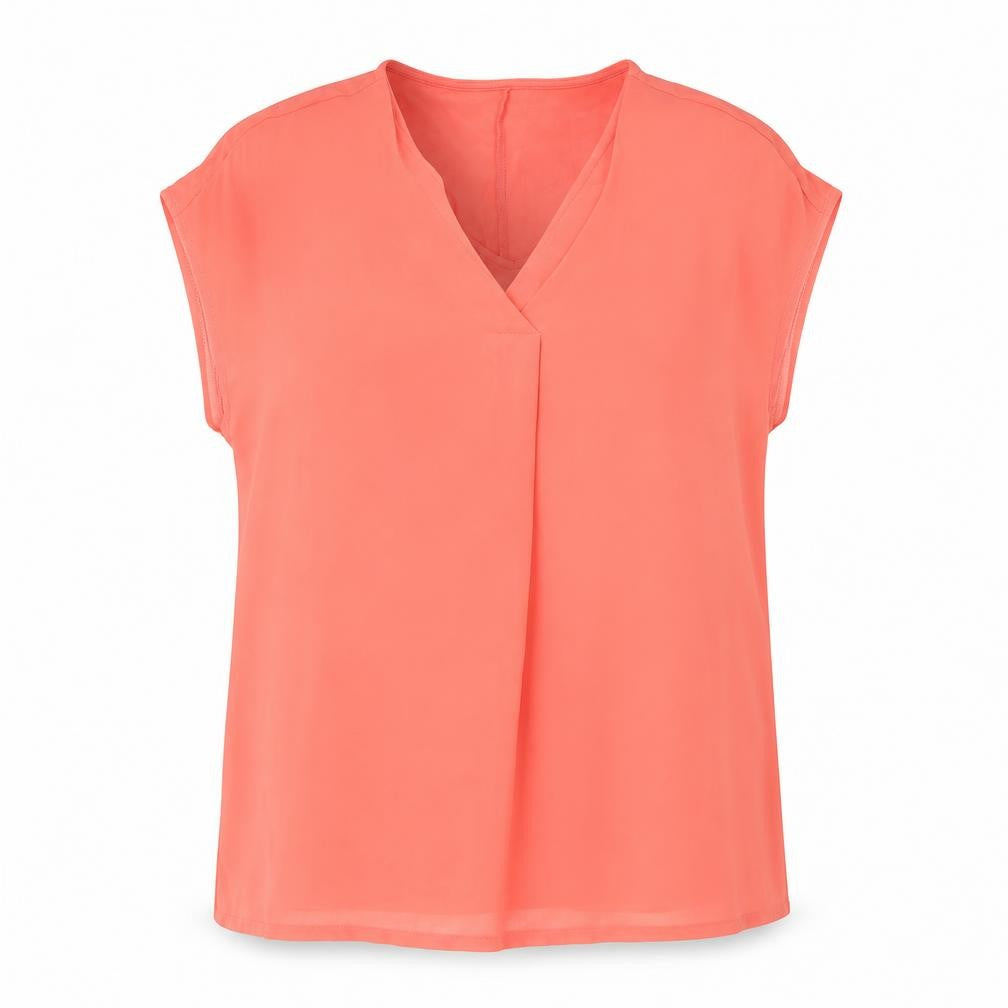 Bonita Women's Pink V-Neck Sleeveless Blouse Top Size XL